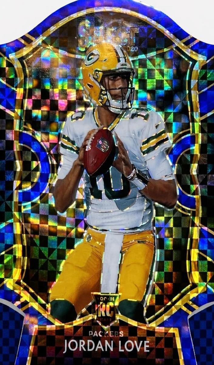 2020 Panini Select Football Blue Prizm Die-Cut Jordan Love #47 SGC 10