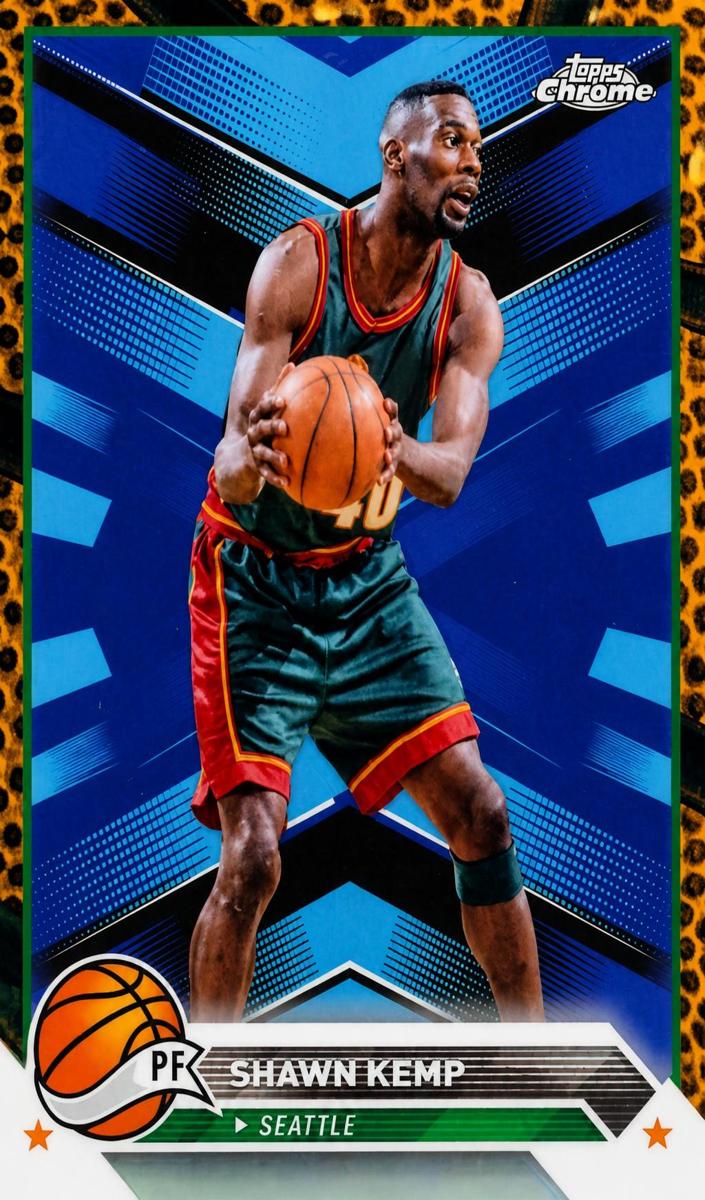 2023 Topps Chrome Basketball Orange Refractor Shawn Kemp #88