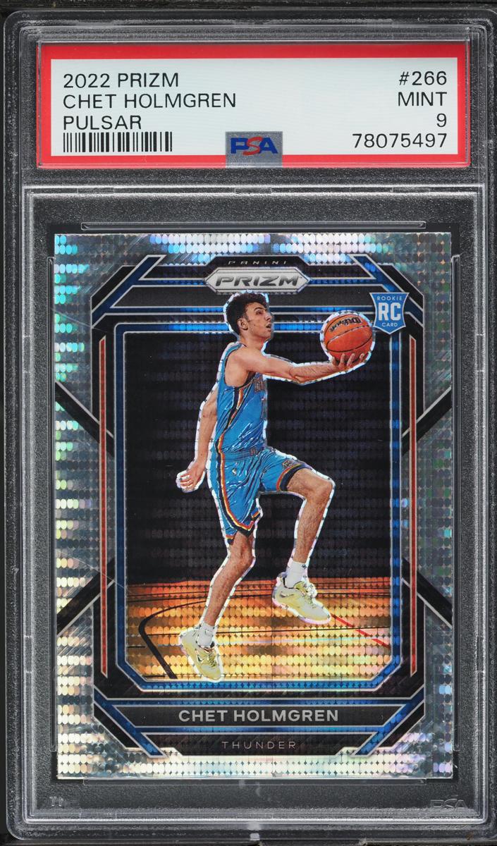 2022 Panini Prizm Basketball Pulsar Chet Holmgren #266 PSA 8.5