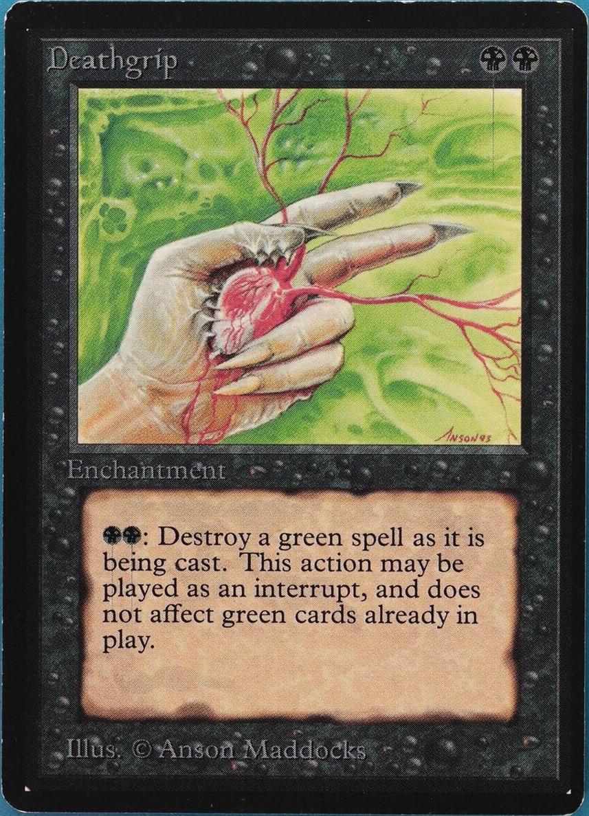 1993 Magic The Gathering Beta Deathgrip #NNO