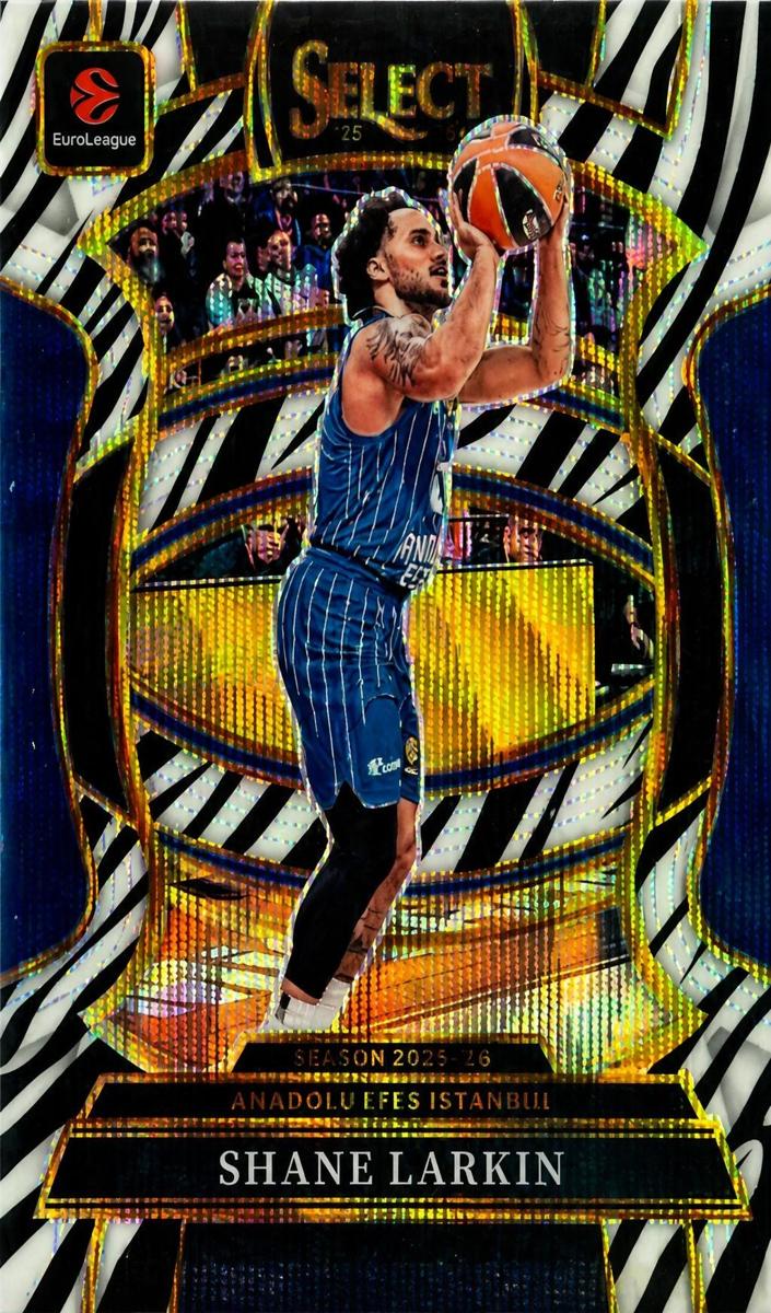 2025 Panini Select EuroLeague Basketball Zebra Shane Larkin #60