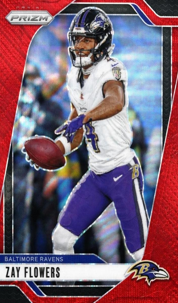 2024 Panini Prizm Football Red Wave Zay Flowers #21