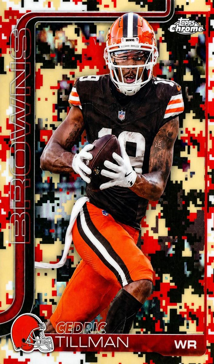 2025 Topps Chrome Football Team Camo Variation Cedric Tillman #67