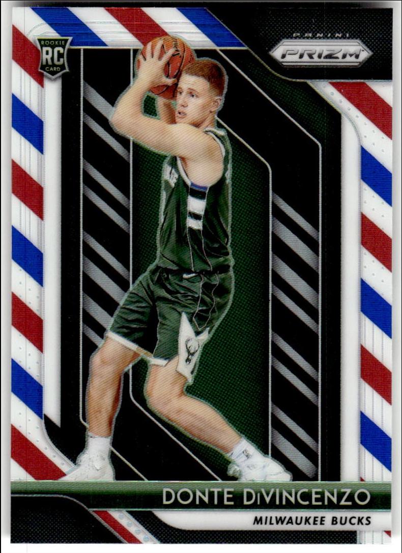 2018 Panini Prizm Basketball Prizms Red White Blue Donte DiVincenzo #246