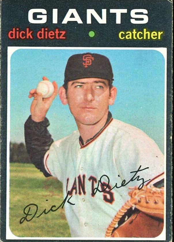 1971 O-Pee-Chee Baseball Dick Dietz #545 PSA 4