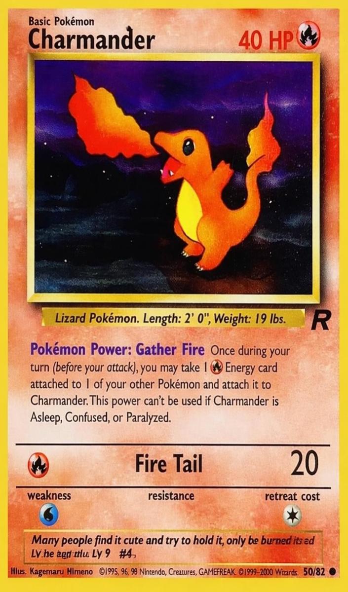 2000 Pokemon Team Rocket Charmander #50 PSA 9