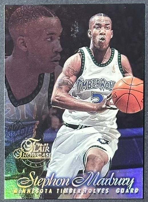 1996 Flair Showcase Basketball Row 1 Stephon Marbury #11