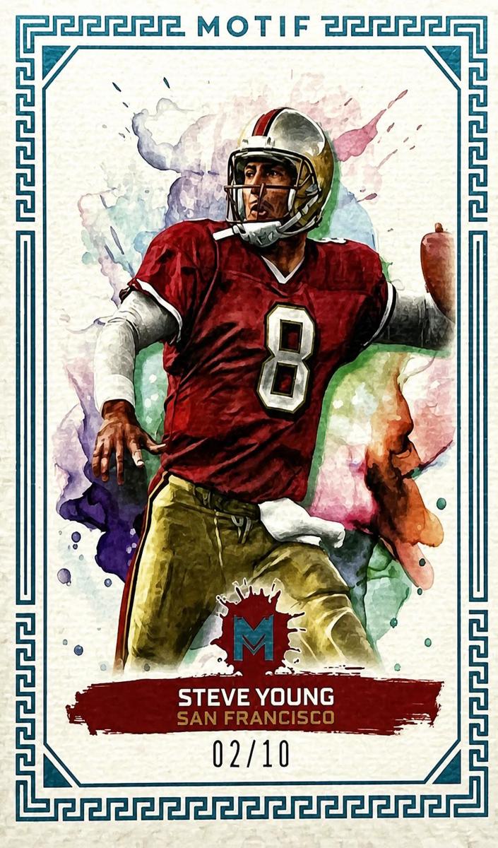 2023 Topps Motif Football Ultramarine Blue Steve Young #88 PSA 9