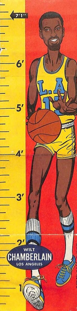 1969 Topps Rulers Basketball Wilt Chamberlain #11 PSA 5