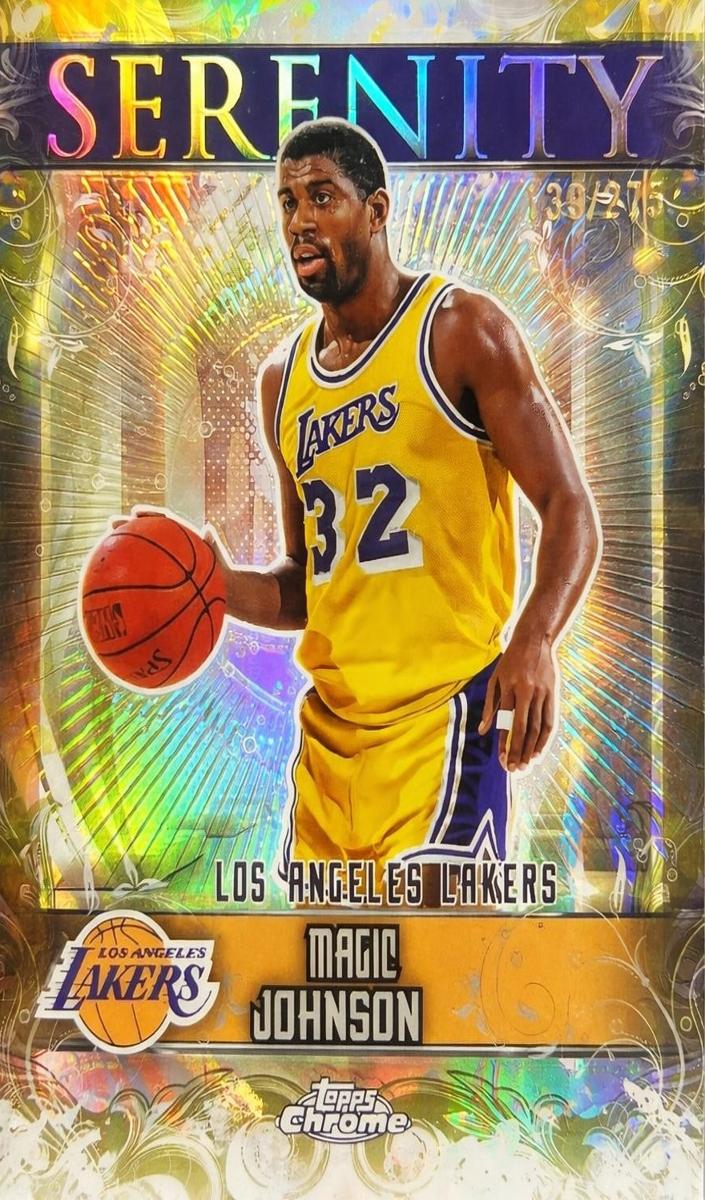 2025 Topps Chrome Basketball Yellow Refractor Magic Johnson #SY-9