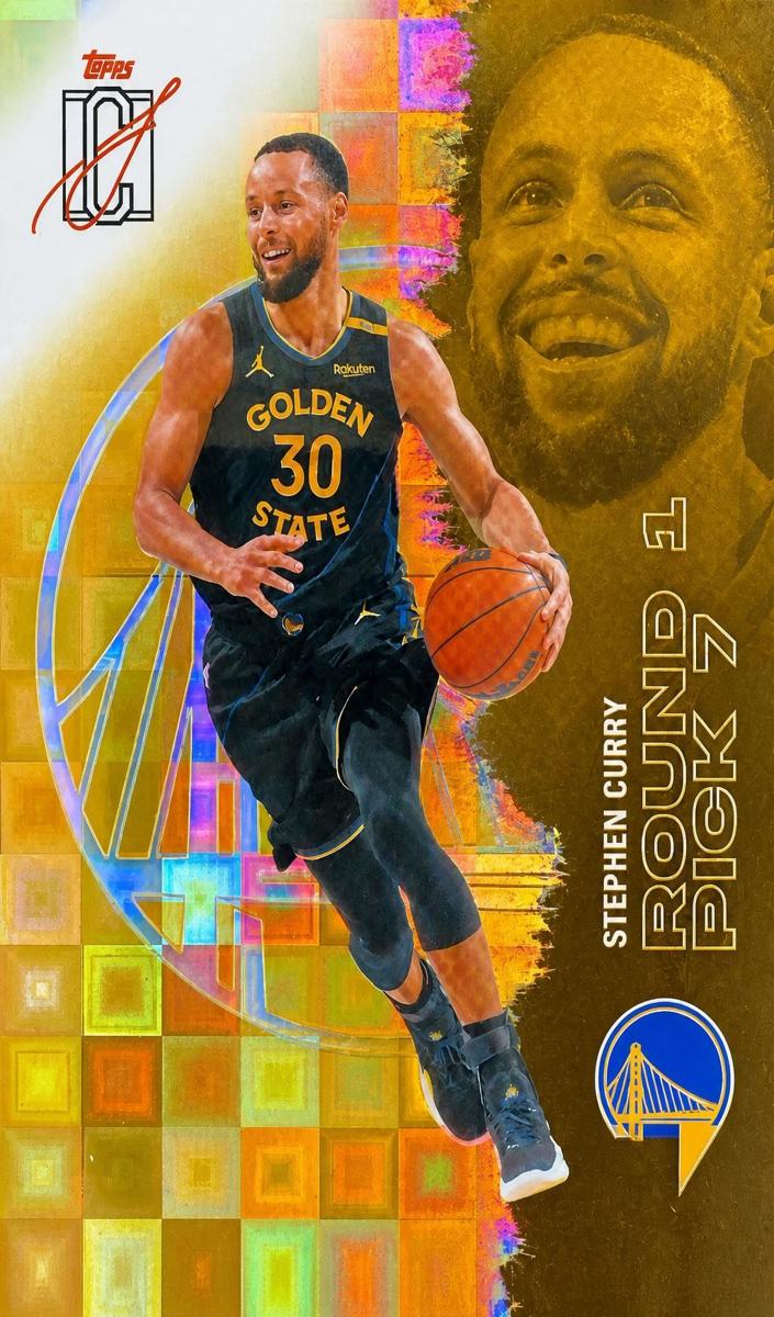 2025 Topps Signature Class Basketball Pandora Yellow Refractor Stephen Curry #52