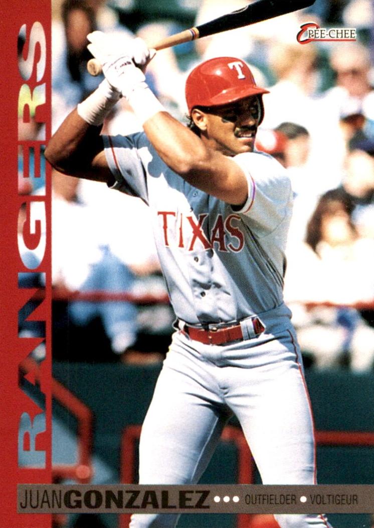 1994 O-Pee-Chee Baseball Juan Gonzalez #28