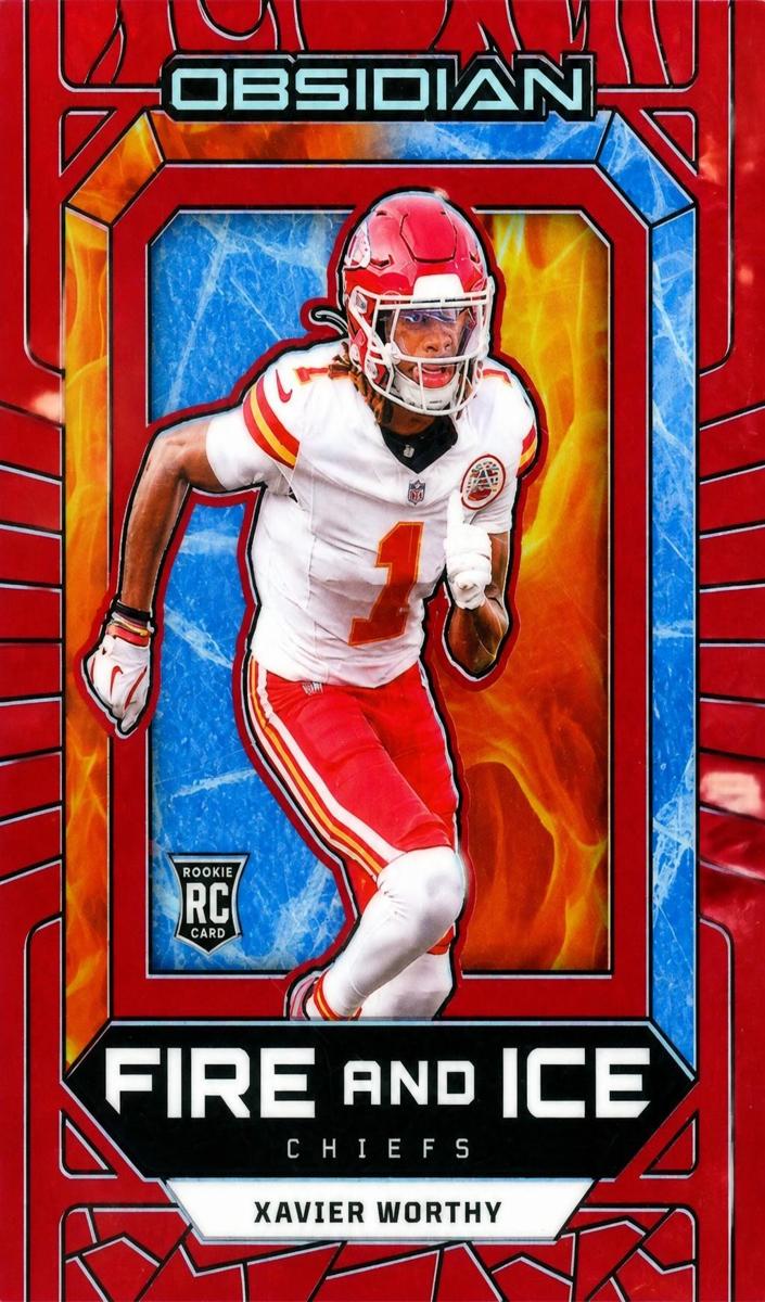 2024 Panini Obsidian Football Red Xavier Worthy #15