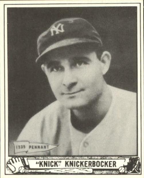 1940 Play Ball Baseball Knick Knickerbocker #182 PSA 2