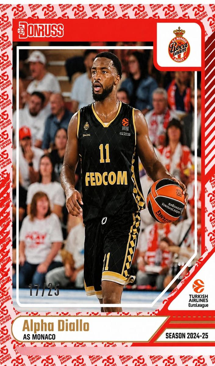 2024 Donruss Turkish Airlines EuroLeague Basketball 25th Anniversary Alpha Diallo #110
