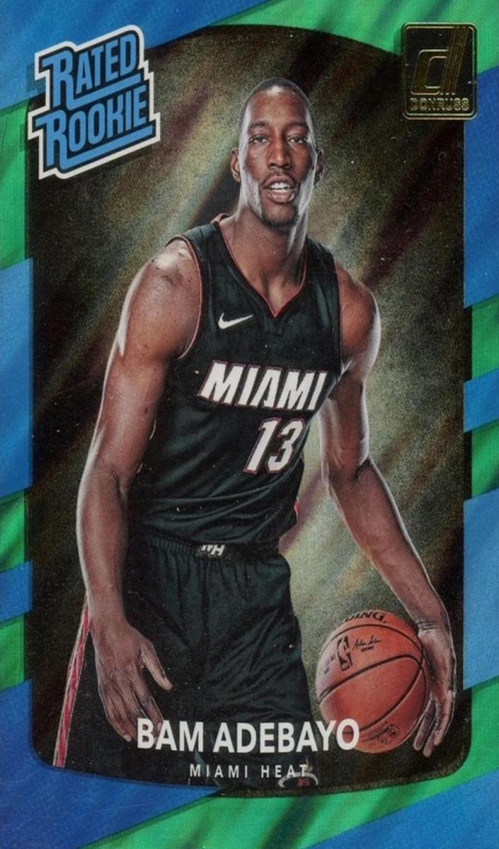 2017 Panini Donruss Basketball Green Flood Bam Adebayo #187 PSA 10