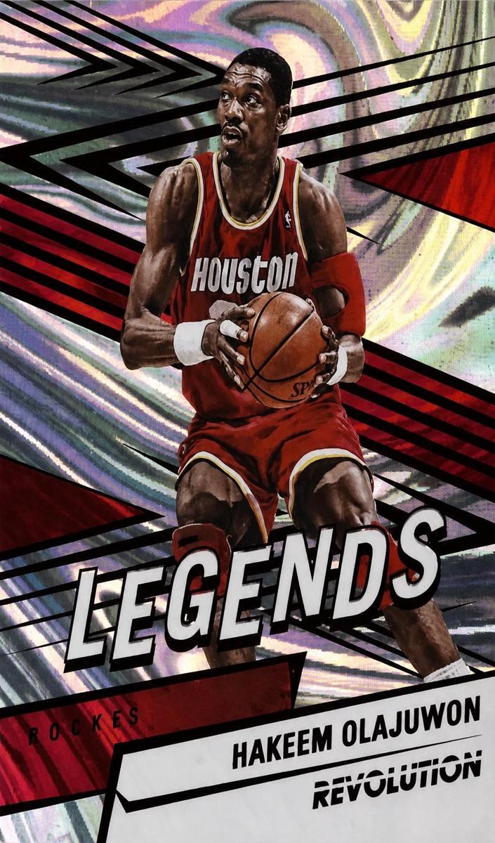 2024 Panini Revolution Basketball Red Swirl Hakeem Olajuwon #168