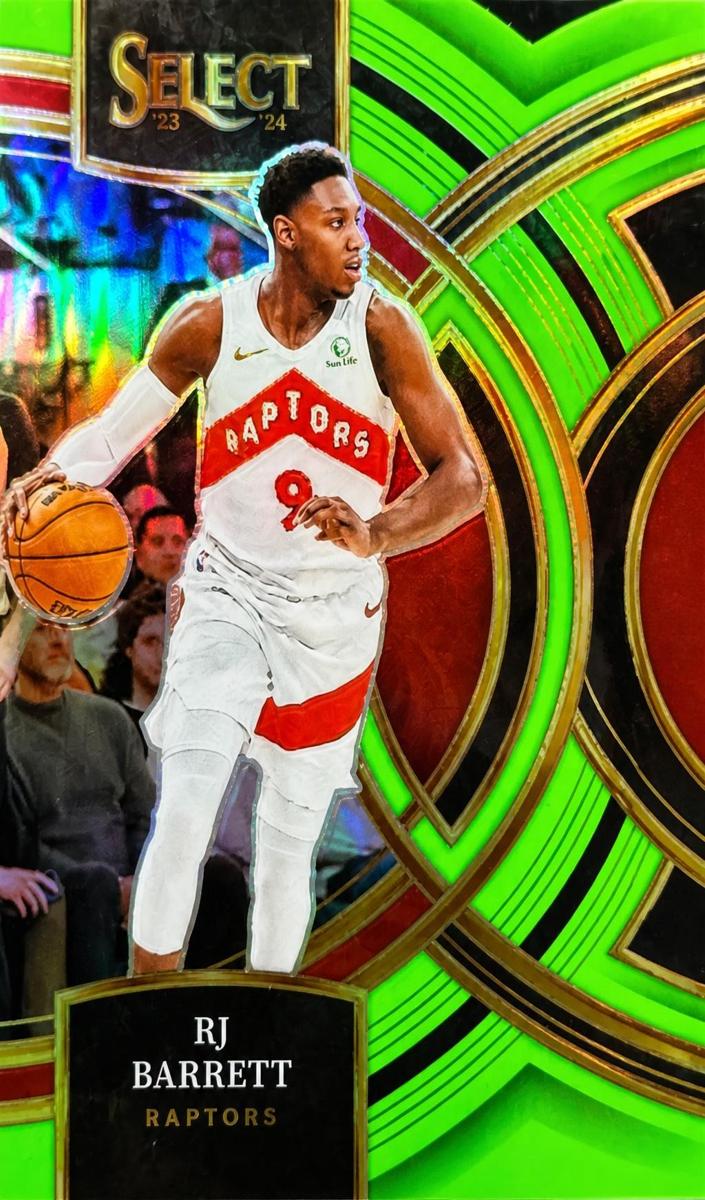 2023 Panini Select Basketball Die-Cut Neon Green RJ Barrett #200