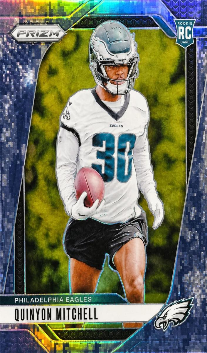 2024 Panini Prizm Football Navy Camo Quinyon Mitchell #381 PSA 8.5