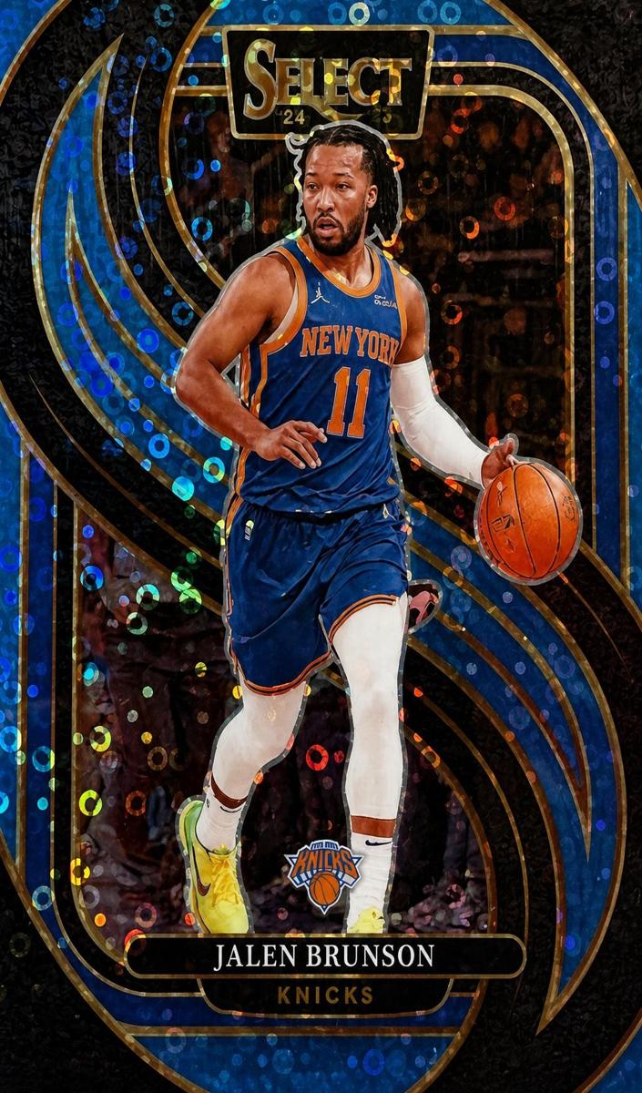 2024 Panini Select Basketball Light Blue Disco Jalen Brunson #151