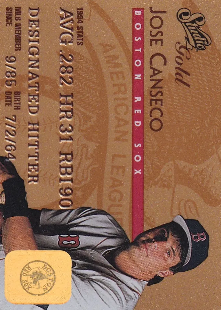 1995 Studio Baseball Gold Jose Canseco #9