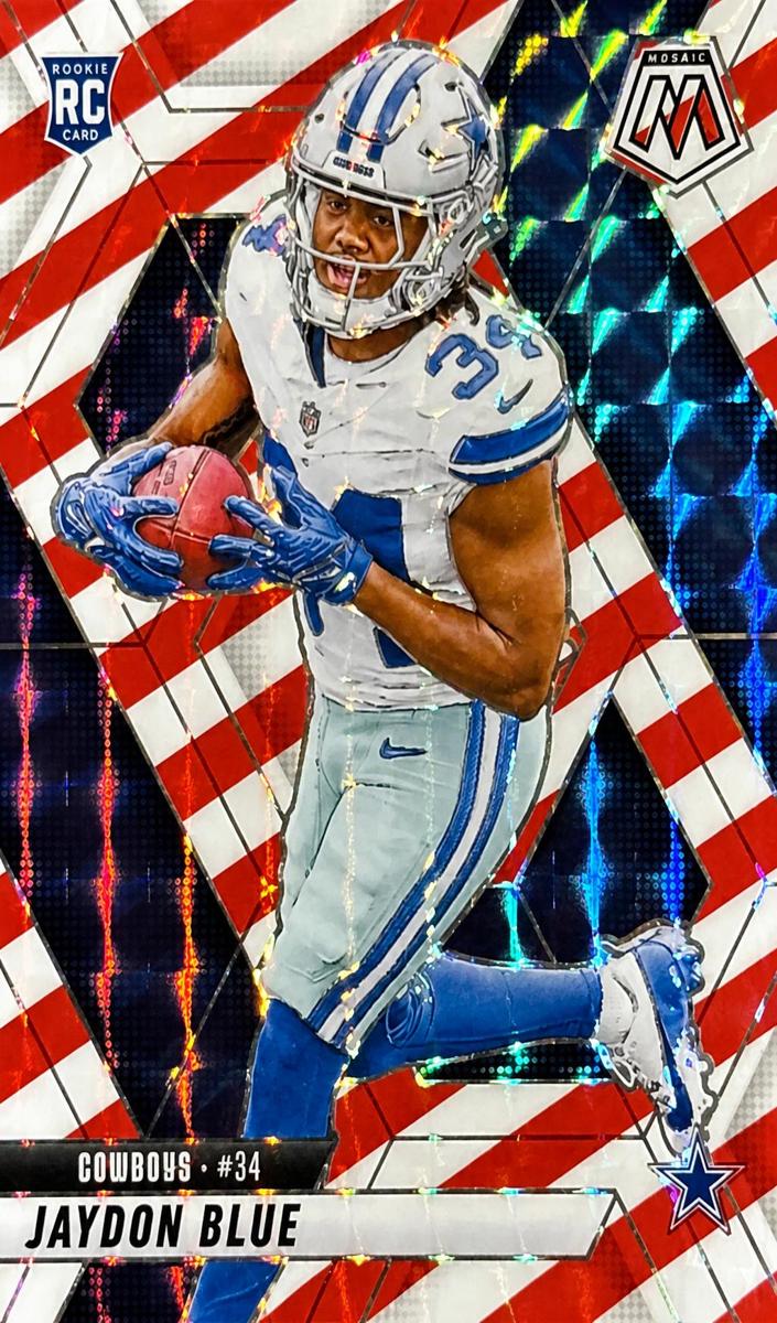 2025 Panini Mosaic Football Red Jaydon Blue #320