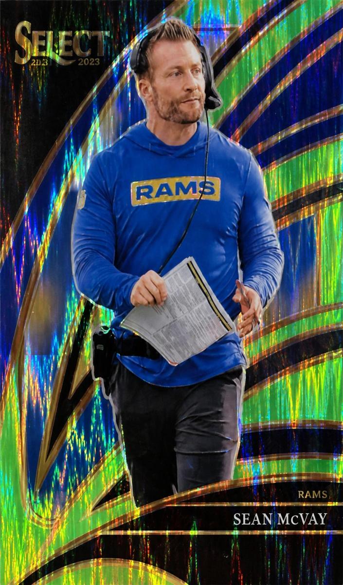 2025 Panini Select Football Neon Green Shock Sean McVay #221