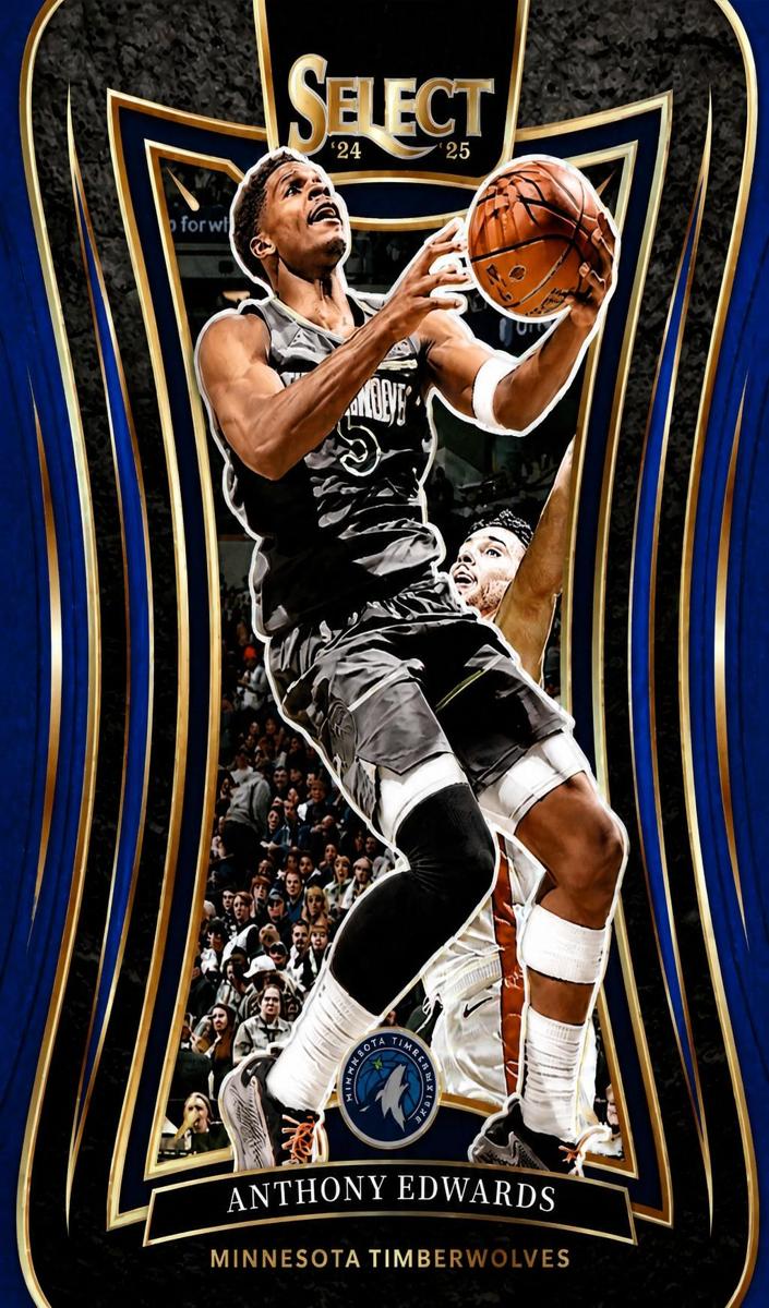2024 Panini Select Basketball Blue Anthony Edwards #365