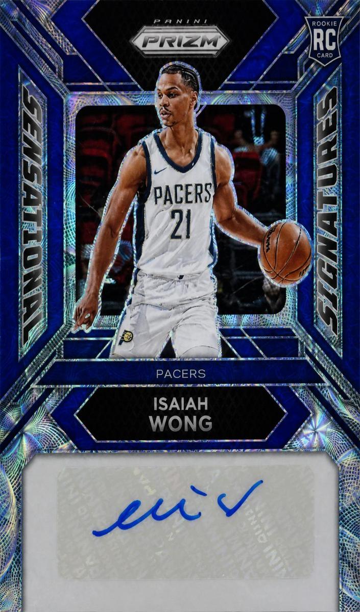 2023 Panini Prizm Basketball Blue Isaiah Wong #SS-IW PSA 10