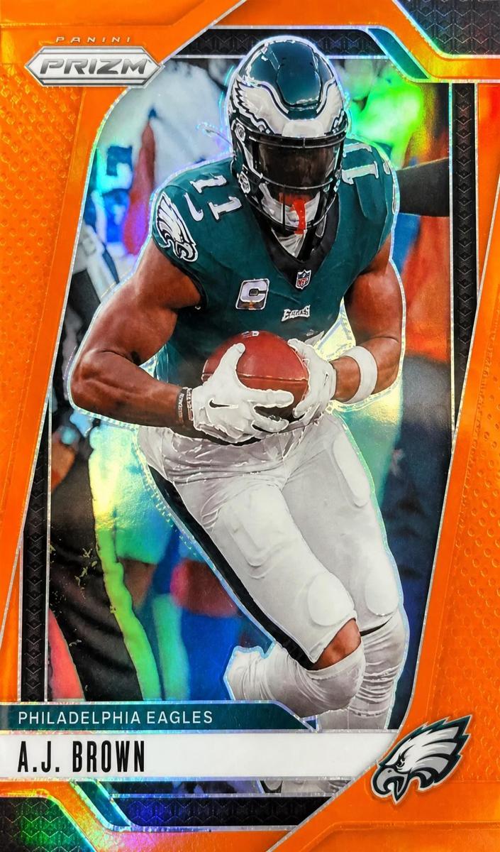 2024 Panini Prizm Football Orange A.J. Brown #233 SGC 9