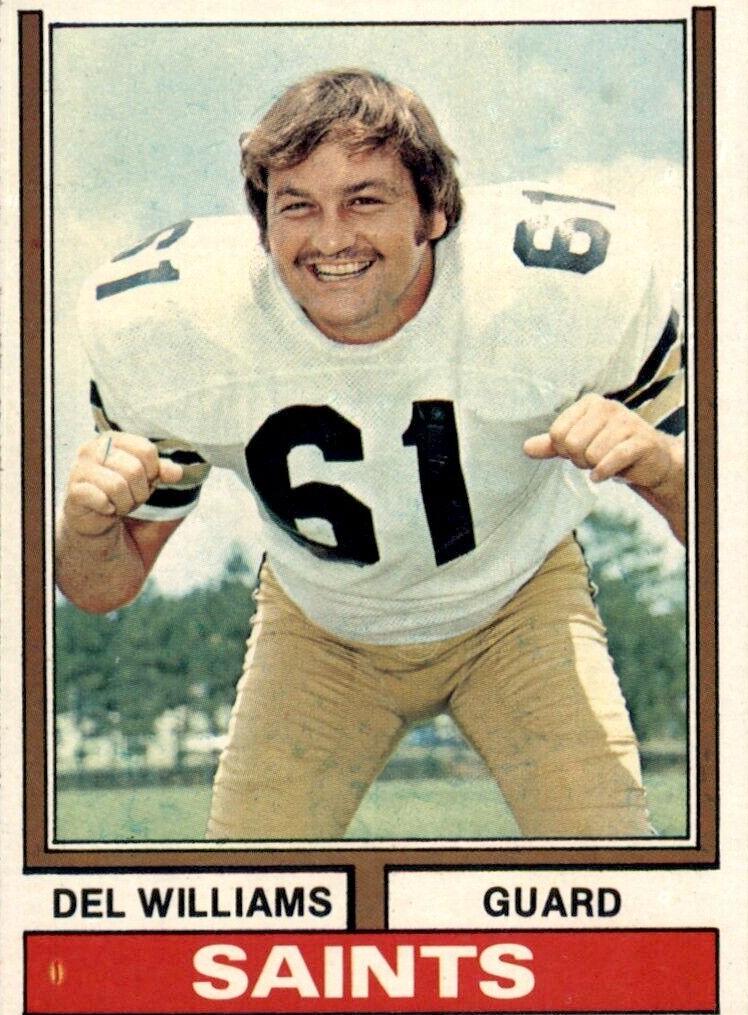 1974 Topps Football Del Williams #42