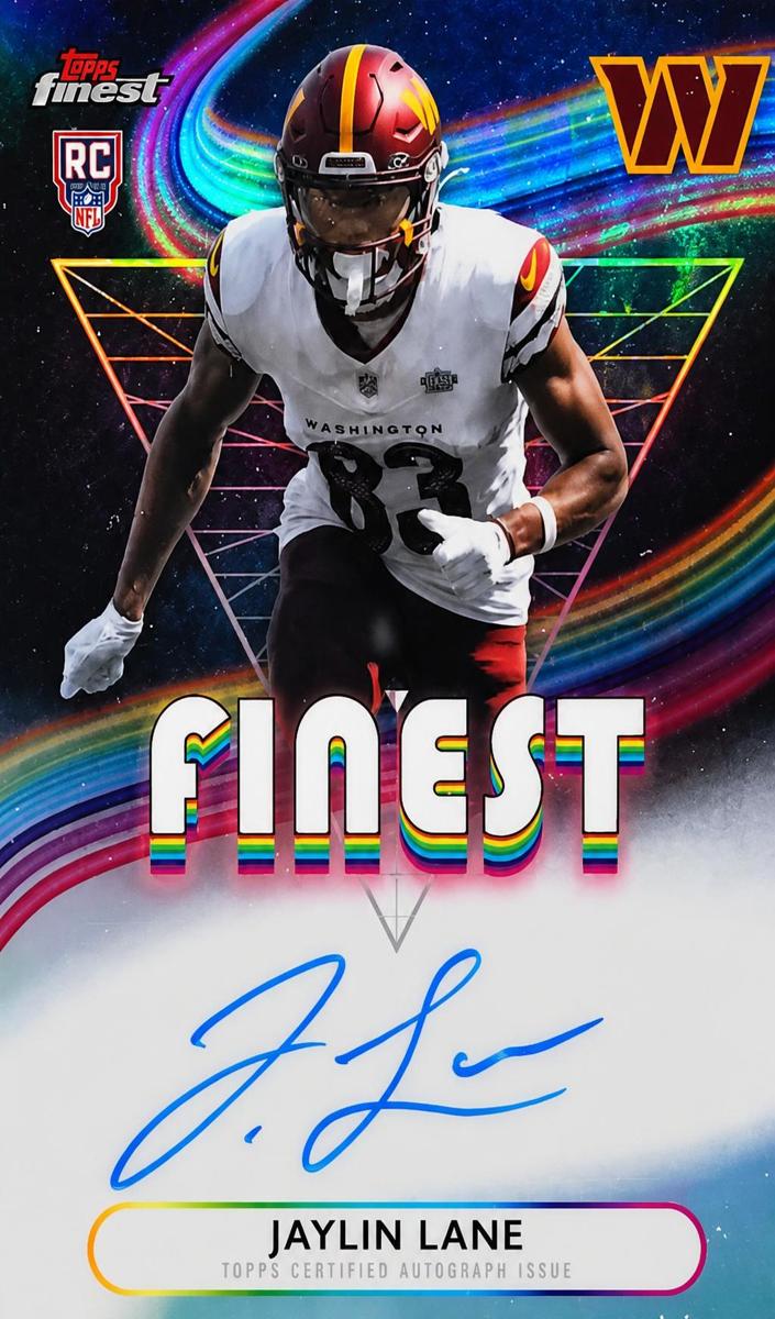 2025 Topps Finest Football Refractor Jaylin Lane #RFA-JL