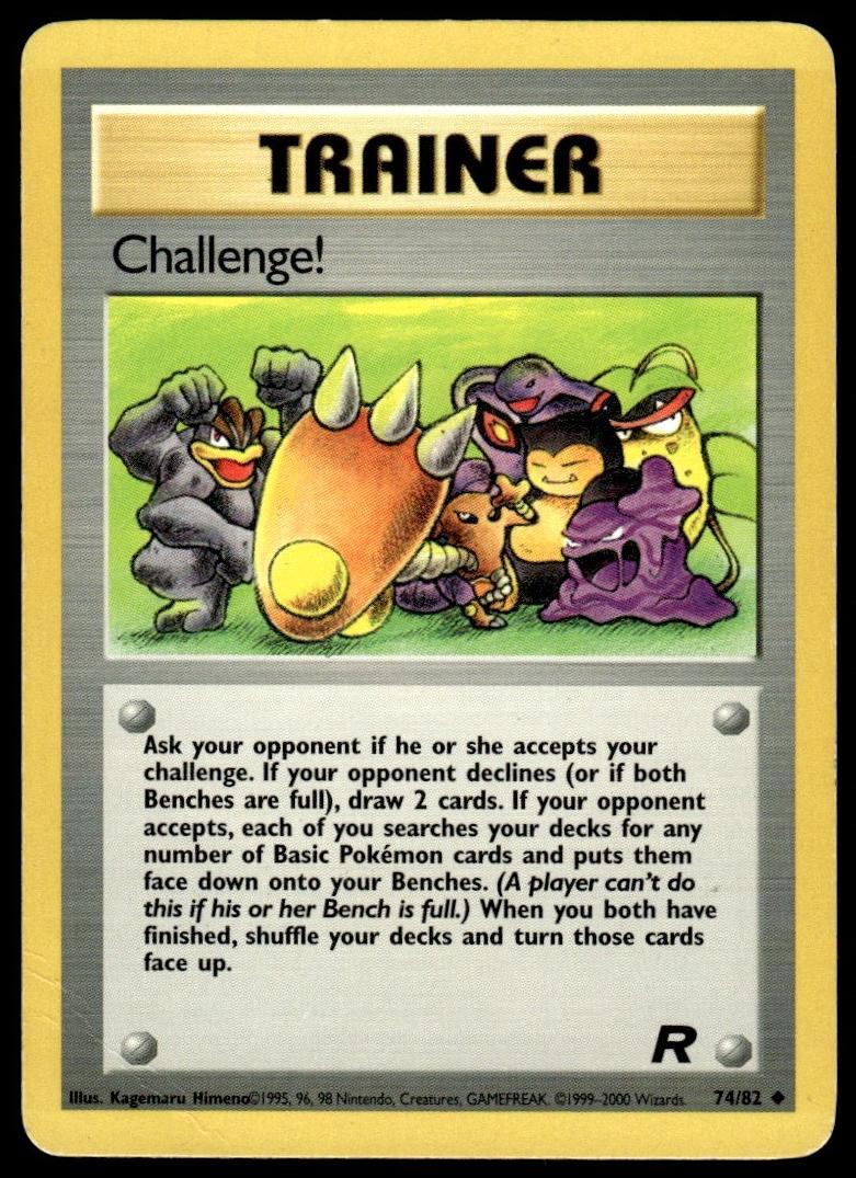 2000 Pokemon Team Rocket Challenge! #74 PSA 9