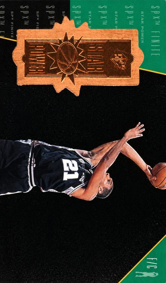1998 SPx Finite Basketball Tim Duncan #107 PSA 6