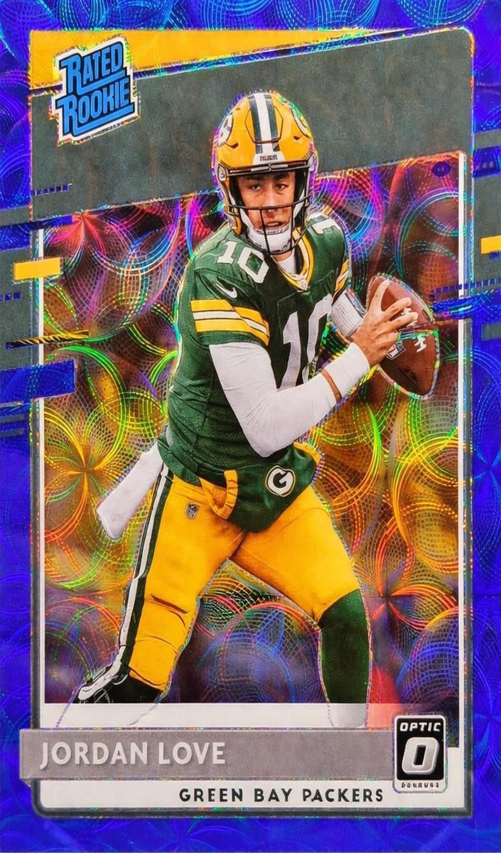 2020 Donruss Optic Football Blue Scope Jordan Love #154