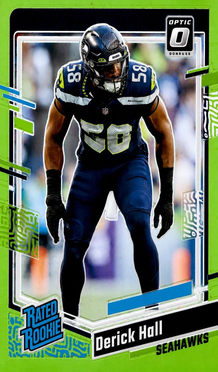 2023 Donruss Optic Football Lime Green Derick Hall #291