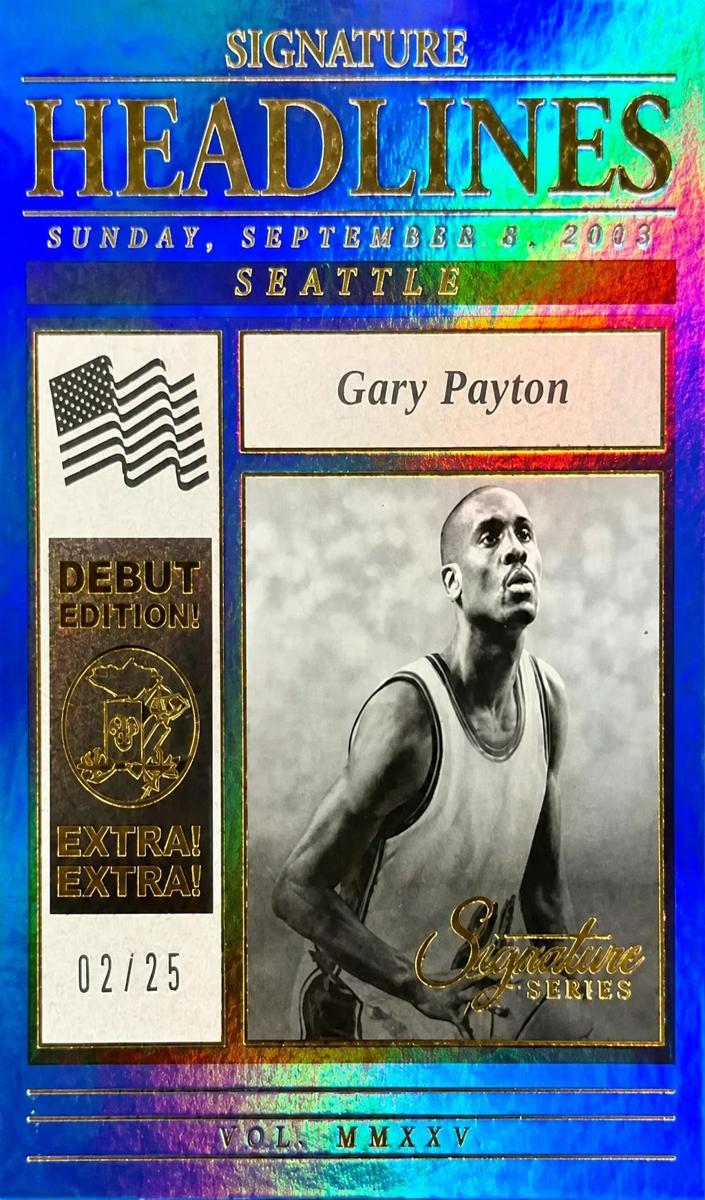 2025 Panini Signature Series Basketball Blue Gary Payton #9