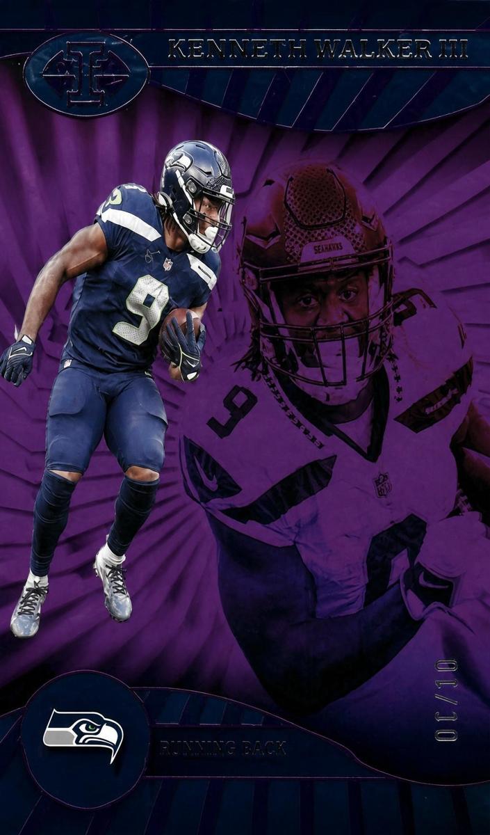 2024 Panini Illusions Football Purple Trophy Collection Kenneth Walker III #80