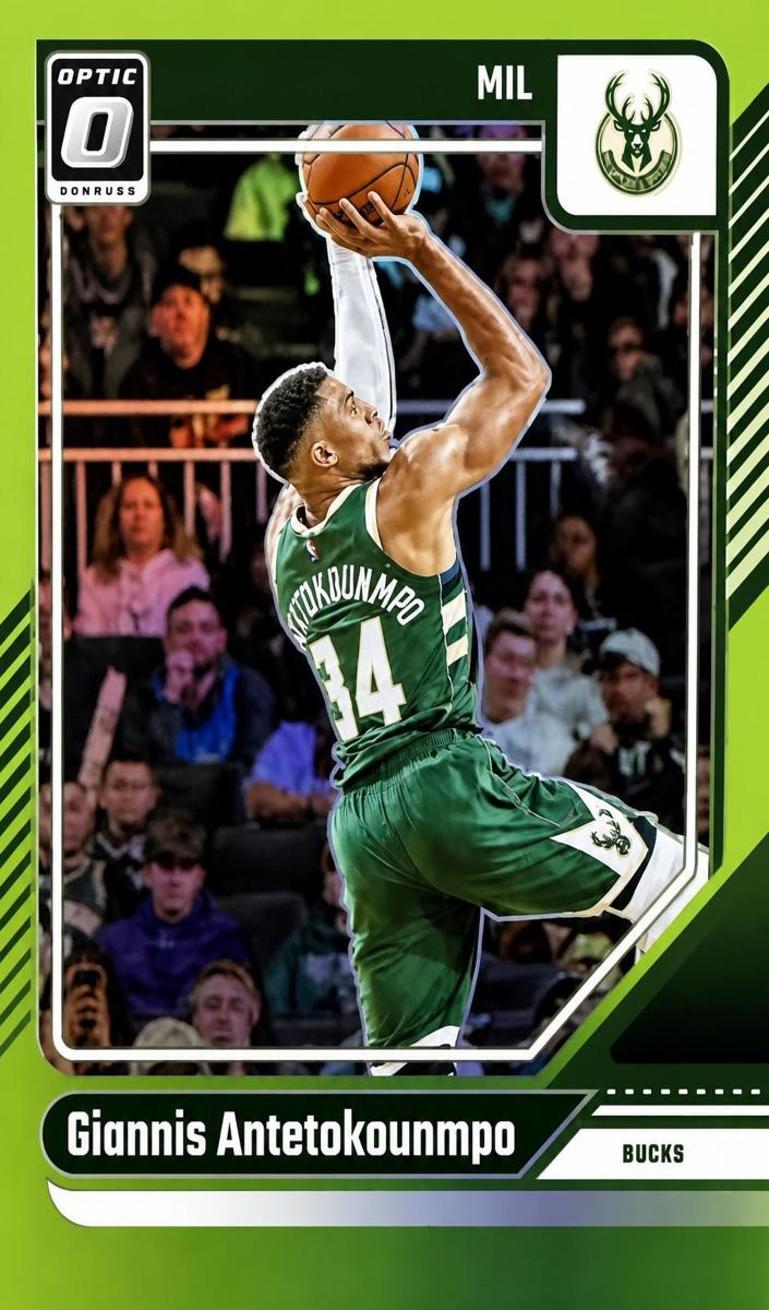 2024 Donruss Optic Basketball Lime Green Giannis Antetokounmpo #176