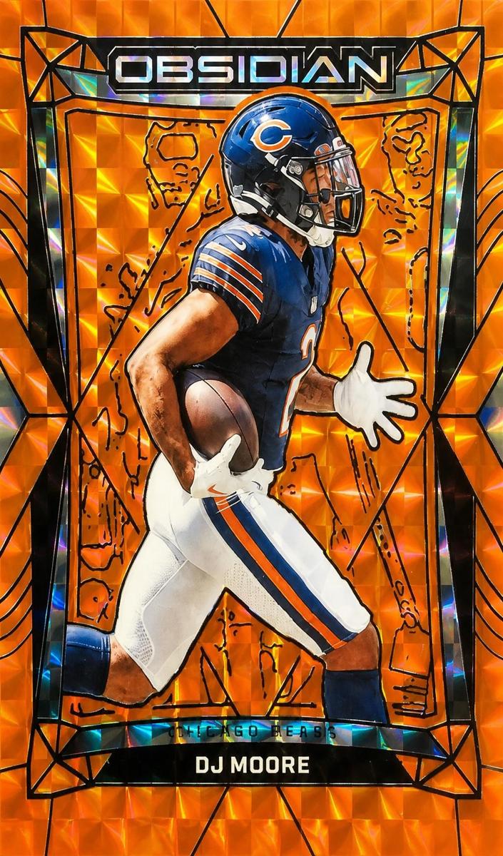 2024 Panini Obsidian Football International Orange Mosaic DJ Moore #33 PSA 10