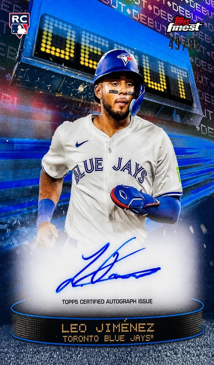 2025 Topps Finest Baseball Blue Refractor Leo Jimenez #DAV-LJ