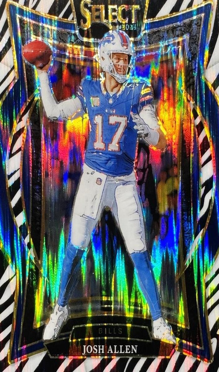 2024 Panini Select Football Zebra Josh Allen #34 PSA 10