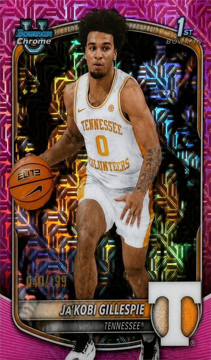 2025 Bowman Mega Box Basketball Pink Mojo Refractor Ja'Kobi Gillespie #BCP-58