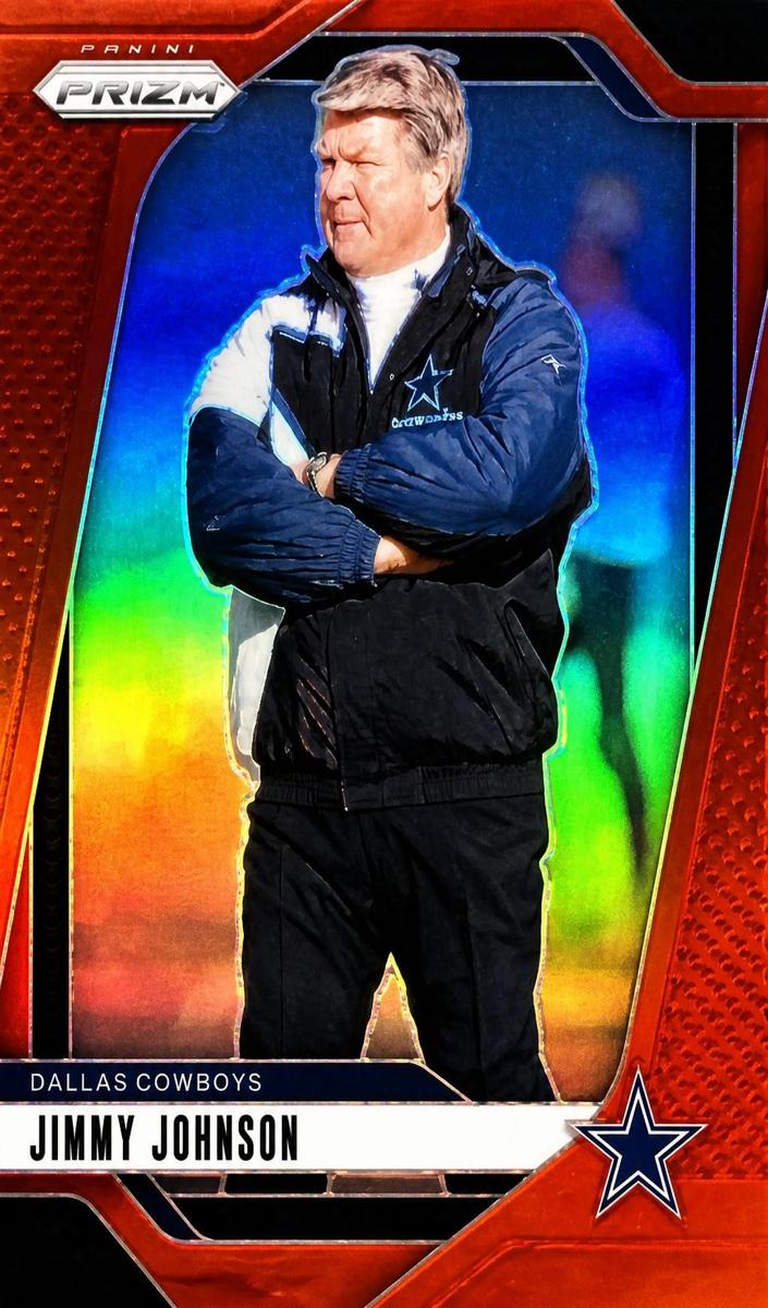 2024 Panini Prizm Football Red Jimmy Johnson #82