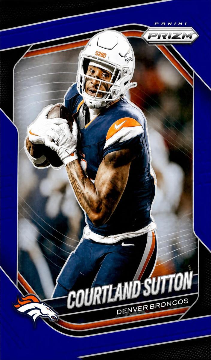 2025 Panini Prizm Football Blue Courtland Sutton #163