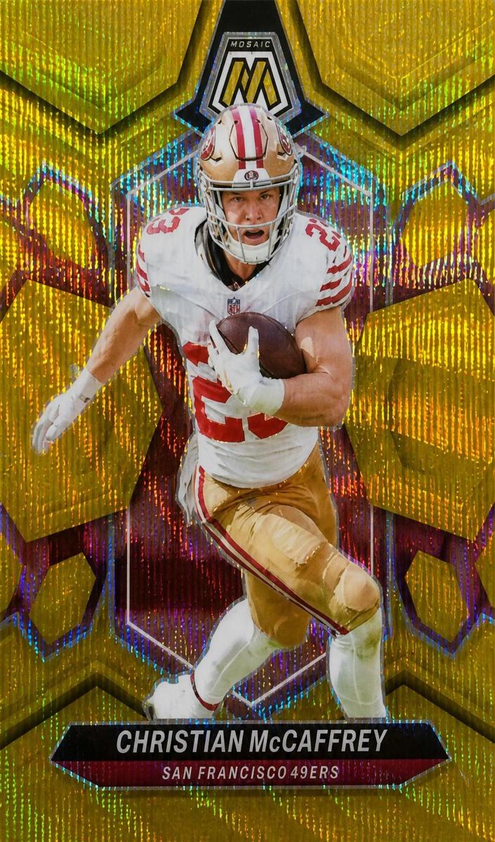 2024 Panini Mosaic Football Gold Wave Christian McCaffrey #191