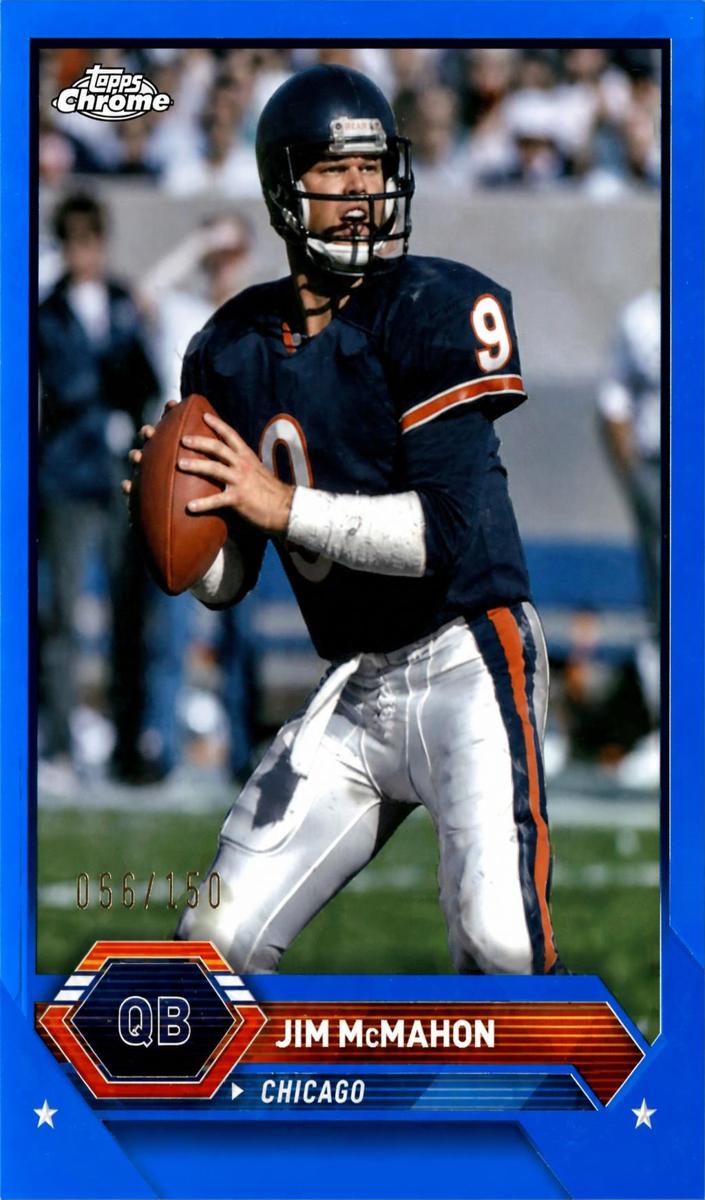 2023 Topps Composite Football Blue Refractor Jim McMahon #44