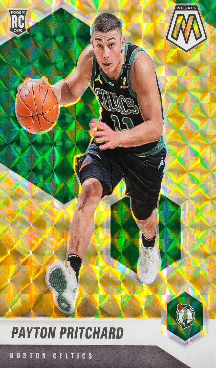 2020 Panini Mosaic Basketball Reactive Yellow Payton Pritchard #210 PSA 8.5