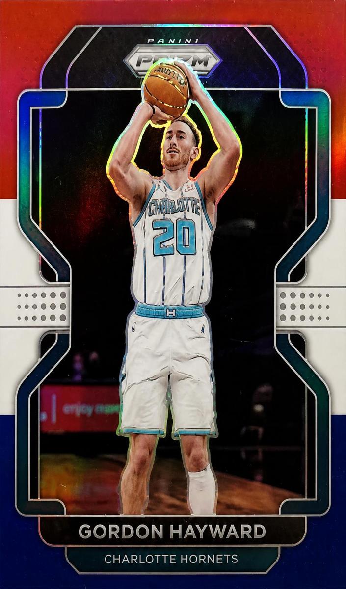 2021 Panini Prizm Basketball Prizms Red White Blue Gordon Hayward #106