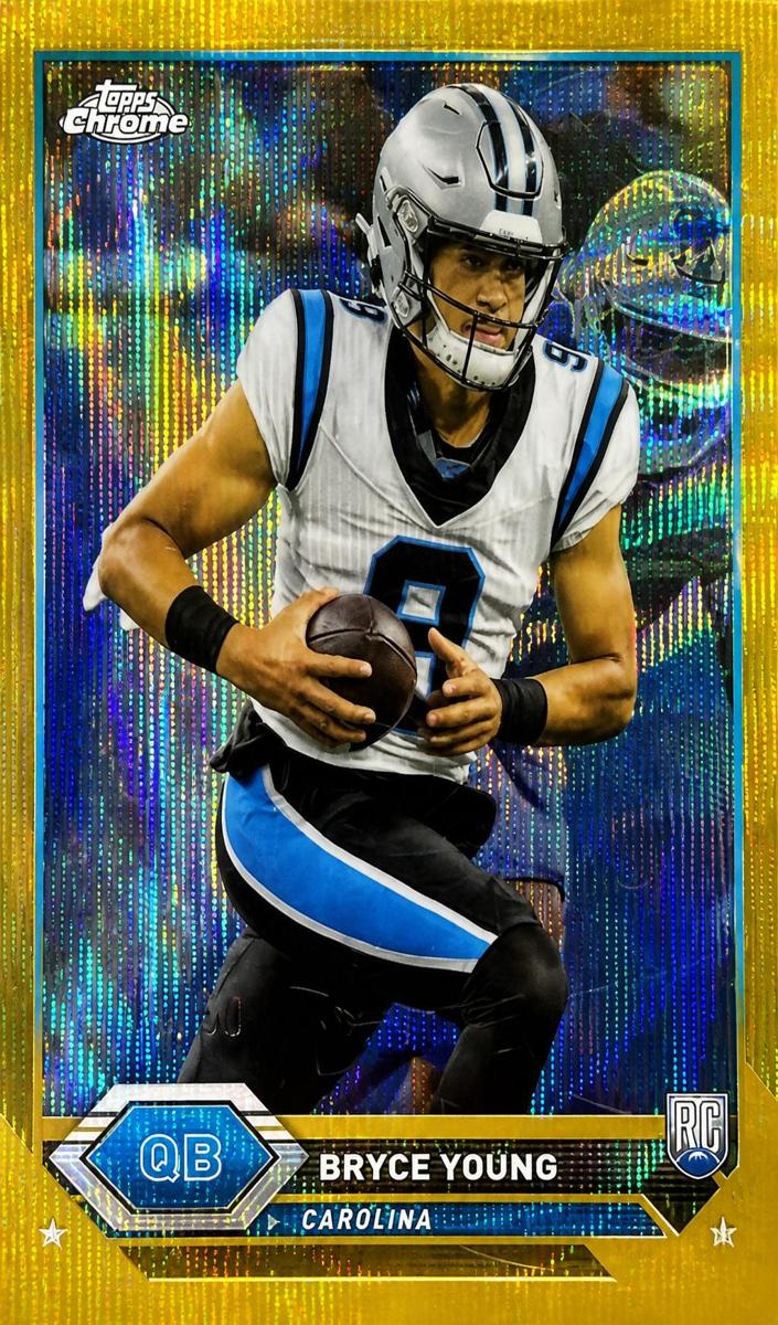 2023 Topps Composite Football Gold Wave Refractor Bryce Young #1 PSA 9
